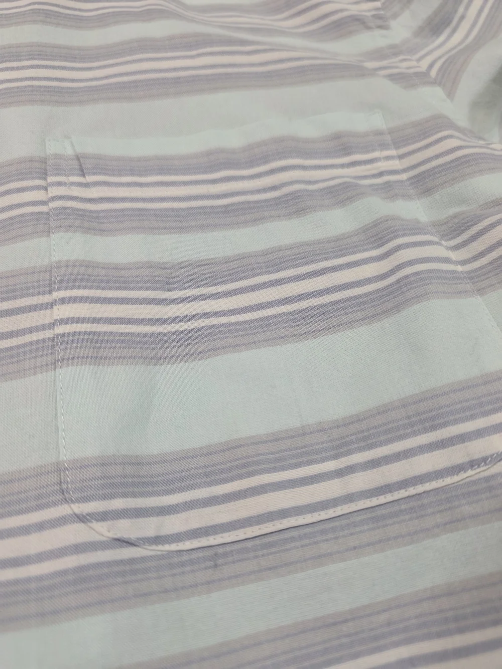 Vineyard Vines Men’s Cotton Light Blue Striped Button-Down Shirt Medium - Picture 6 of 8